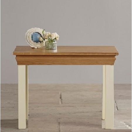 Oak04 : Đôn Góc Trang Trí Gỗ Sồi - 1 Tầng